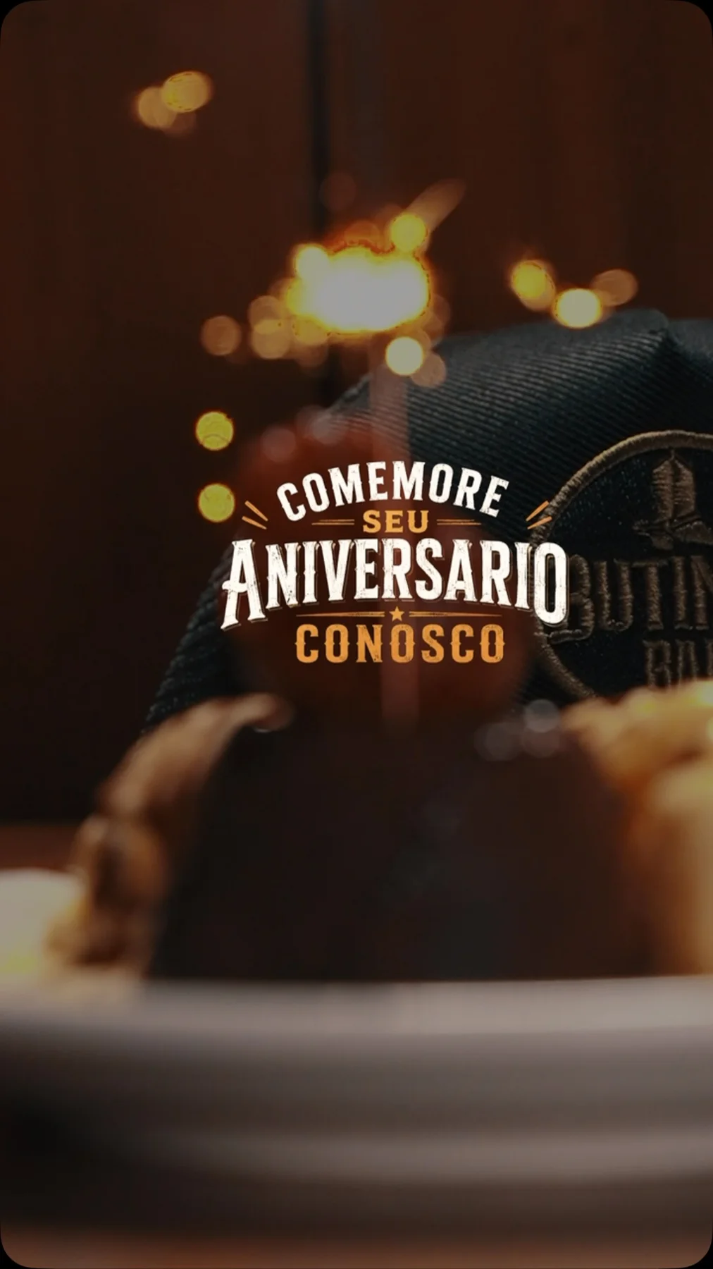 Publicação do Butinas convidando clientes a comemorar aniversários na casa